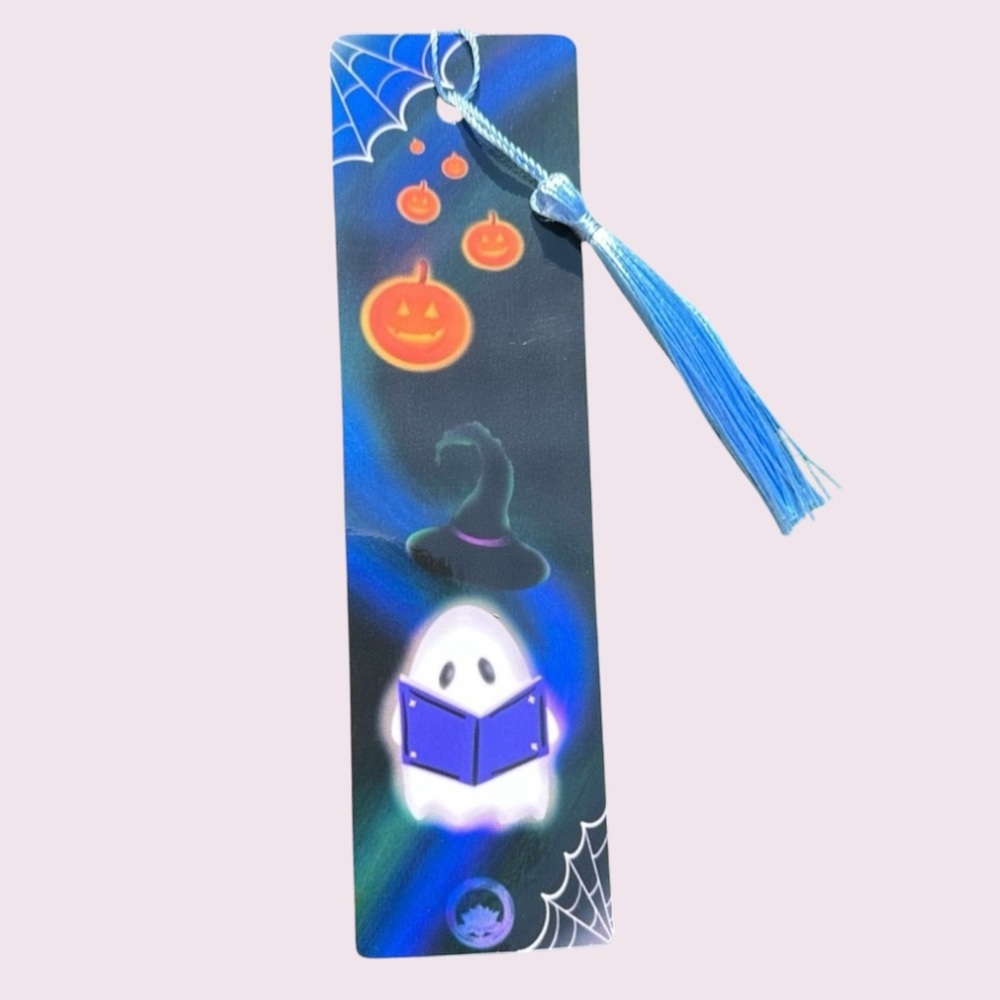Ghost & Jack-o’-lanterns Halloween Handmade Bookmarks 2” x7”